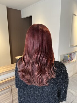 ヘアースタジオ エフ(Hair studio f) ピンクベージュ/ピンクカラー/暖色/茨木