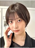 30代40代大人女性/前髪ありショートボブ/ショートヘア/髪質改善