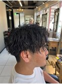 メンズマッシュ/緩めツイストスパイラルパーマ