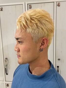 ネイロ 北千住(NeiRo) メンズマッシュブリーチカラーブロンドカラーハイライトカラー
