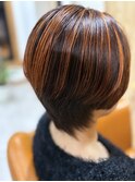 似合わせカット＋大人カラー＋ハイライト(白髪ぼかし)