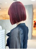 チェリーブラウン美髪ミディアムボブショート_ba530891