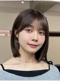 流れる顔周りボブ/切りっぱなしボブ/ぱつっとボブ/結べるボブ
