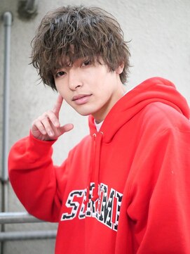 リップスヘアー 梅田(LIPPS hair) 【ミニウルフ】波巻きパーマ