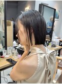 似合わせカット ボブヘア 縮毛矯正 ミニボブ 切りっぱなしボブ