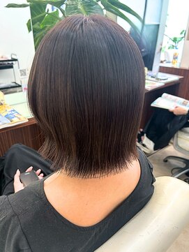 ヘアーアンドエステ ハラダ 滝ノ水店(Hair&Esthe Harada) くびれボブ/デザインカット/似合わせ/ダークブラウン