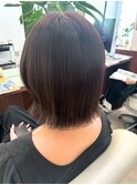 くびれボブ/デザインカット/似合わせ/ダークブラウン