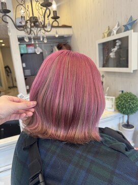 アンブレラカラー/ピンクカラー/ミルクティー/20代/30代