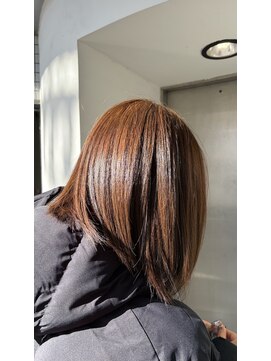 髪質改善カラーアッシュブラウン透明感10代20代大人かわいいボブ