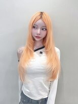 ラピス 渋谷本店(Lapis) オレンジカラー/シールエクステ/レイヤーカット/髪質改善