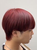 エデアンルクラ 下通(EDEAN Leclat)&nbsp;熊本メンズヘアワインレッドヘアカラー