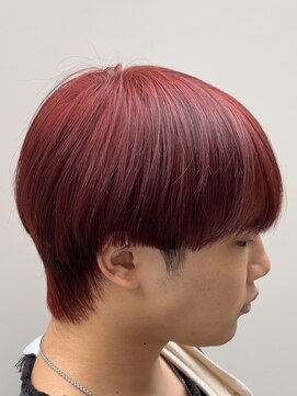 エデアンルクラ 下通(EDEAN Leclat) 熊本メンズヘアワインレッドヘアカラー