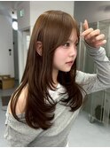 レイヤーカット/ブラウンベージュ