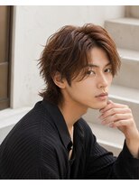 MEN's Baguz MEN'Sカット/ MEN'Sパーマ/ MEN'Sカラー 韓国風センターパートニュアンスレイヤーパーマメンズ