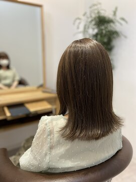 アルブル ヘアー デザイン(arbre hair design) 外はねボブ×ベージュカラー