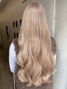 ヘアカロン 熊本本店(Hair CALON) ミルクティーベージュダブルカラー髪質改善トリートメント
