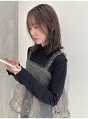 YOKE 顔周りレイヤーボブ外ハネボブボブアッシュベージュ透明感