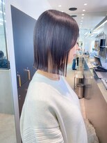 ロンドシエル 横浜(Lond ciel)&nbsp;結べる長さの切りっぱなしボブ×シアーカラー【久保田夢美】横浜