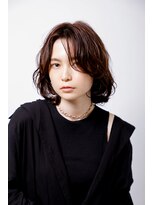 ファイブシーン アオヤマ(5SCENE AOYAMA)&nbsp;切りっぱなしボブミニボブパーマくびれボブ外ハネボブブリーチ