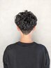 【頭皮ケア◆】メンズカット+パーマ+スパ25分+眉カット　￥12000