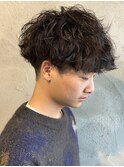 波巻きスパイラルパーマメンズパーマメンズマッシュ群馬高崎眉毛
