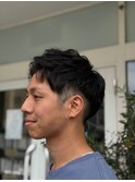 メンズ黒髪刈り上げショート