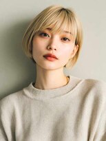 トクテ 高円寺(tokute)&nbsp;くびレイヤーエモージュ前髪モテベージュレイヤーミディ/高円寺