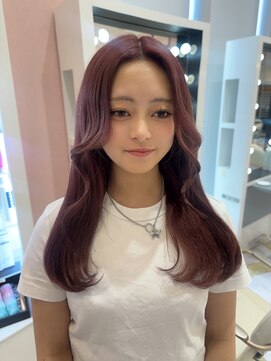 リー 梅田(Lee) ダブルカラー/ブリーチカラー/ピンクベージュ/レイヤーカット