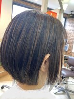 カットハウス はさみの部屋&nbsp;大人ショートボブ/縮毛矯正/酸性カラー/オレンジブラウン
