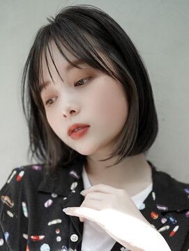 ギークス(GEEKS) 【GEEKS渋谷】黒髪ボブ/初ブリーチ/イヤリングカラー/伸ばしかけ