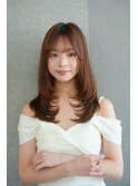 レイヤーカットハッシュカットココアベージュ髪質改善小顔仙台