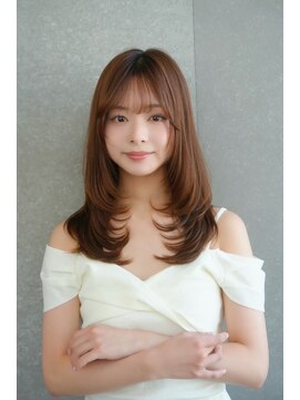 レーヴバイロンド 仙台(Reve by Lond) レイヤーカットハッシュカットココアベージュ髪質改善小顔仙台