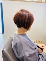 アルディ ユーカリが丘店(HARDI)&nbsp;透け感アンブレラカラー×オレンジベージュボブ