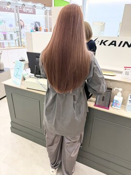 カイノ イオンモール橿原店(KAINO) 艶感ピンクベージュロング