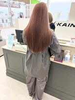カイノ イオンモール橿原店(KAINO) 艶感ピンクベージュロング
