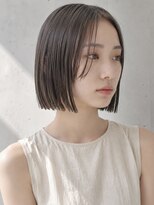 ヴェイン 渋谷(vain)&nbsp;切りっぱなしボブ センターパート 髪質改善 シアーグレージュ