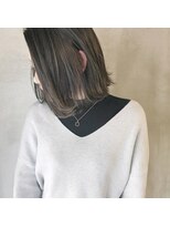 ミント(mint) 切りっぱなしボブ&透け感グレー!束感、透明感◎