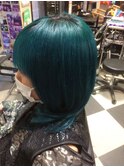 マーメードブルーグリーンヘアカラーTRICKstyle！