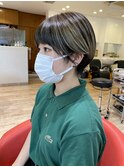【美容室 京都 伏見】セクションハイライトショート