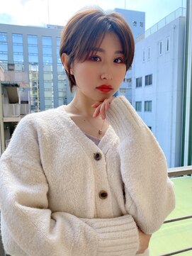 ロンド ストラーダ 心斎橋(Lond strada) ショート×ハイライト白髪ぼかし×シルキーベージュ[心斎橋]