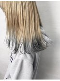 ブリーチして毛先に暗い色をのせるー