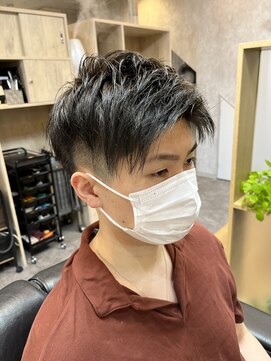マインド サイトー ヘア アンド スパ mind saito hair&SPA スプラッシュグレイヘアー×サイドハイツーブロック