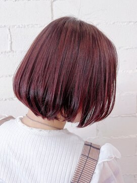 アトリエ ミム 二子玉川店(atelier mim) プラムカラー×ストレートボブ
