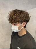 【波巻きパーマ】【アッシュブラウン】