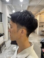 ソイクフ 高田馬場店(SOY-KUFU)&nbsp;MEN’S HAIR アッシュブラックマッシュパーマ束感ショート