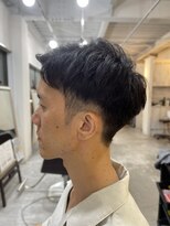 ソイクフ 高田馬場店(SOY-KUFU) MEN’S HAIR アッシュブラックマッシュパーマ束感ショート