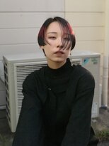 テン ディー(TEN D) ナチュラルパーマ風ショートマッシュスタイル