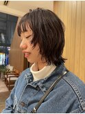 心斎橋　レイヤーパーマ　くせ毛風