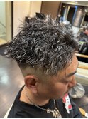 メッシュ×ハードツイストスパイラルパーマ