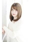 美髪質改善ピンクブラウンエアリーロング切りっぱなしボブ/147